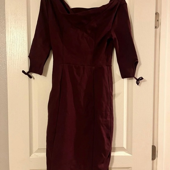 Unique Vintage Dresses & Skirts - Wiggle eggplant dress